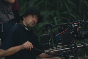 a pale view of hills