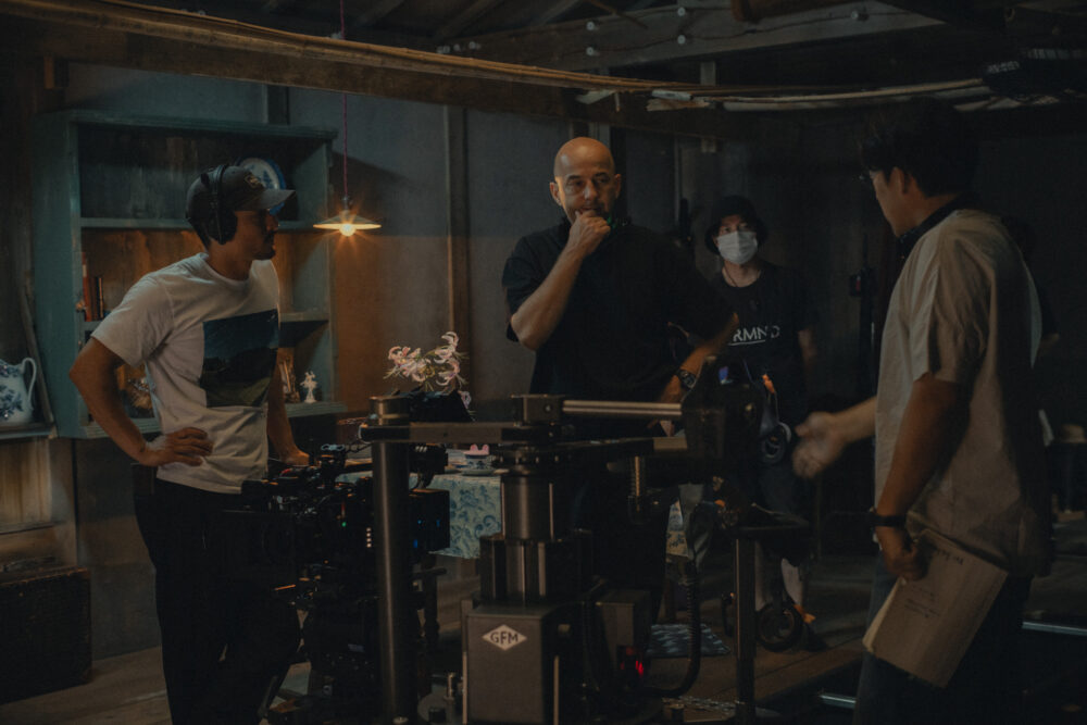 a pale view of hills